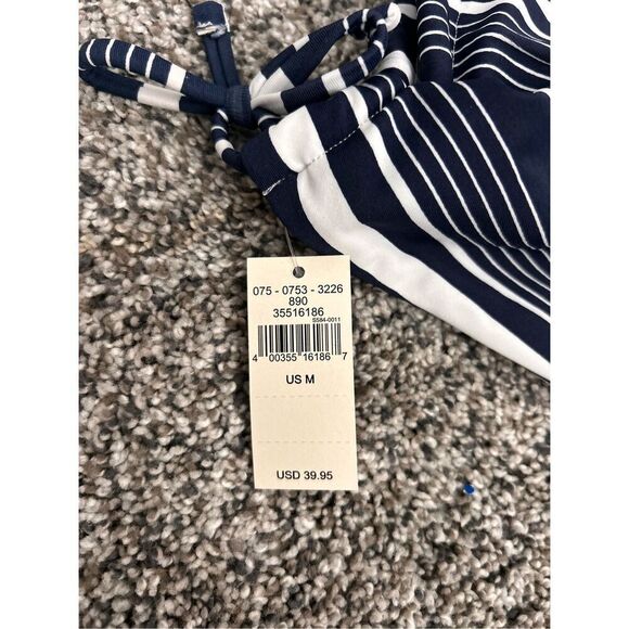 Aerie black and white striped bikini top size medium - Picture 3 of 3